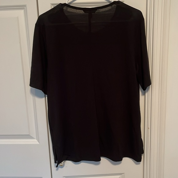 Women’s Banana Republic Short Sleeve Black Shirt Size Large - Picture 4 of 5